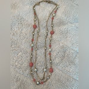 Light pink and pearl white Necklace.